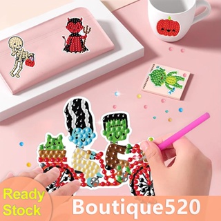 [boutique520.th] สติกเกอร์เพชร พลอยเทียม ลายการ์ตูนแวมไพร์ฮาโลวีน 4 ชิ้น 2 ชุด DIY