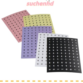 Suchenhd สติกเกอร์ตัวอักษร เคลือบหลากสี มีกาวในตัว สําหรับตกแต่งสํานักงาน DIY 24 แผ่น