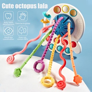 Sensory Toys For Babies Montessori Pull String Interactive Silicone Educational Toy Teeth Development Small Children