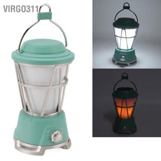 Virgo311 Outdoor Camping Tent Lights Battery Operated Retro with Flame Red and White Light