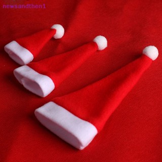 Newsandthen1 10 ชิ้น ที่ใส่ตกแต่งคริสต์มาส กระเป๋าหมวกคริสต์มาส บ้าน ครัว เครื่องประดับตกแต่ง ปีใหม่ Ch Nice