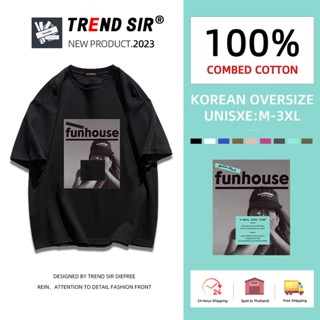 TrendSir 😎พร้อมส่ง👌เสื้อยืดผ้าคอตตอน👌ใส่สบายมาก สไตล์เกาหลี🎶เสื้อน่ารักสไตล์เกาหลี เสื้อยืดแฟชั่นสไตล์เกาหลี เสื้อยืดไม่ต้องรีด😎สำหรับชายและหญิง