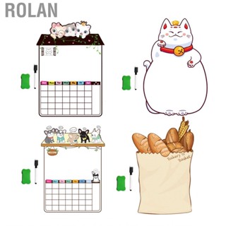 Rolan Fridge Magnetic Whiteboard Soft PVC Strong Adsorption Message Board Cute  Note with Pen Eraser