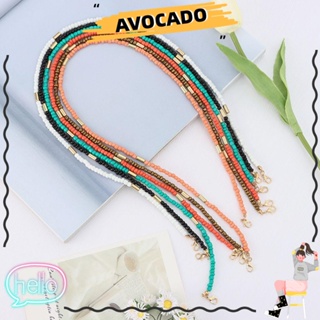 Avocarr สายคล้องแว่นตา อะคริลิค ประดับลูกปัดสี สําหรับผู้หญิง