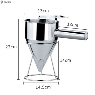 ที่จ่ายแป้งโดนัท แพนเค้ก สเตนเลส ด้ามจับสปริง สําหรับทําแพนเค้ก