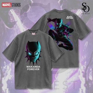 SO.BEST เสื้อยืด Marvel WAKANDA FOREVER Rare Special Cotton วินเทจ ลิขสิทธิ์แท้มาร์เวล / ผ้าสีเทาเฟด สกรีนหน้า-หลัง