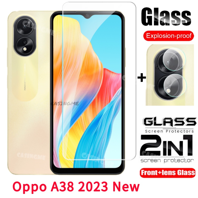 ฟิล์มกระจกนิรภัยกันรอยหน้าจอ เลนส์กล้อง ด้านหลัง สําหรับ Oppo A38 2023 A18 38A A 38 OppoA38 2023 4G 5G