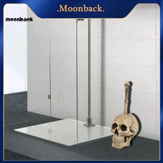 &lt;moonback&gt; ชุดฐานแปรงเรซิ่น รูปหัวกะโหลก สําหรับตกแต่งบ้าน ฮาโลวีน ห้องน้ํา 1 ชุด