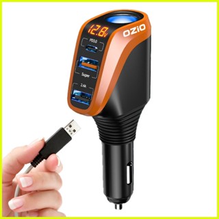 ที่ชาร์จ USB ในรถยนต์ หลายพอร์ต ชาร์จเร็ว แยกปลั๊ก พร้อม 3 พอร์ต USB 12V-24V อะแดปเตอร์รถ เข้ากันได้กับ lyuth