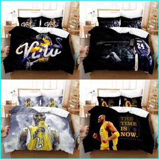 ชุดเครื่องนอน ผ้าห่ม ลายการ์ตูน Kobe Bryant 3in1 ซักทําความสะอาดได้ สวมใส่สบาย สําหรับหอพักนักเรียน