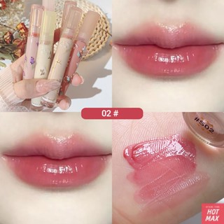 Kakashow Broken Flower Mirror Water Lip Glaze ลิปสติกสีขาวให้ความชุ่มชื้นพร้อม Pure Desire สีนู้ดลิปสติกแบบน้ำ lip glaze Mirror water ลิปสติกให้ความชุ่มชื้น 6 สี ,Beauty Frenzy