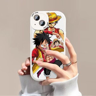 เคสโทรศัพท์มือถือหนังแกะ ซิลิโคนนิ่ม กันกระแทก ลายการ์ตูนลูฟี่ One Piece สําหรับ vivo Y55S 72T 66 67 70S 72 Y73S 71T 76S 85 93 91
