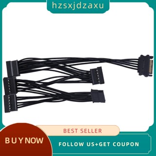 【hzsxjdzaxu】สายเคเบิลแยกพาวเวอร์ซัพพลาย 4pin IDE 1 เป็น 5 SATA 15Pin สําหรับ PC Sever 18AWG 4-Pin เป็น 15-Pin DIY