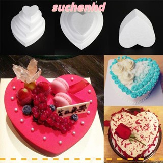 Suchenhd แม่พิมพ์โฟม รูปหัวใจ ดอกไม้ สําหรับตกแต่งเค้ก น้ําตาลปั้น ปาร์ตี้ DIY