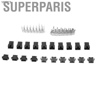 Superparis 100PCS Plug 4 Pins Connector Male Female Wire Jumper Header Housing