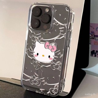 เคสโทรศัพท์มือถือแบบนิ่ม ใส กันกระแทก ลายการ์ตูนเฮลโลคิตตี เรียบง่าย สําหรับ iPhone 15promax 14promax 15 14 13 12 11 pro max 13promax xr xsmax 7 8 plus 14plus 13pro