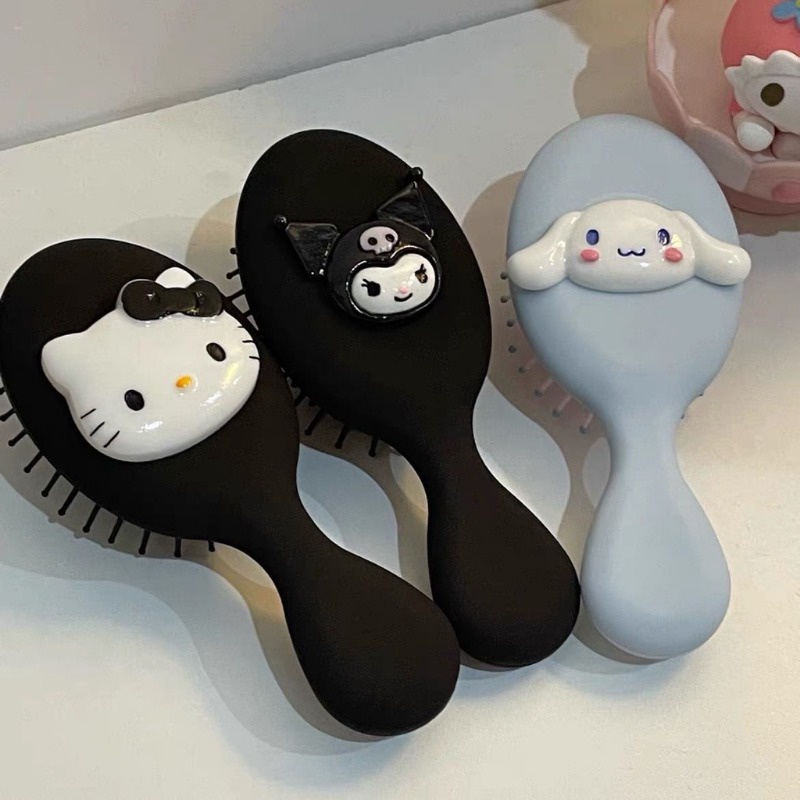 หวีนวดผม แบบพกพา ลายการ์ตูน Melody Kuromi Sanrio สไตล์เกาหลี สําหรับผู้หญิง
