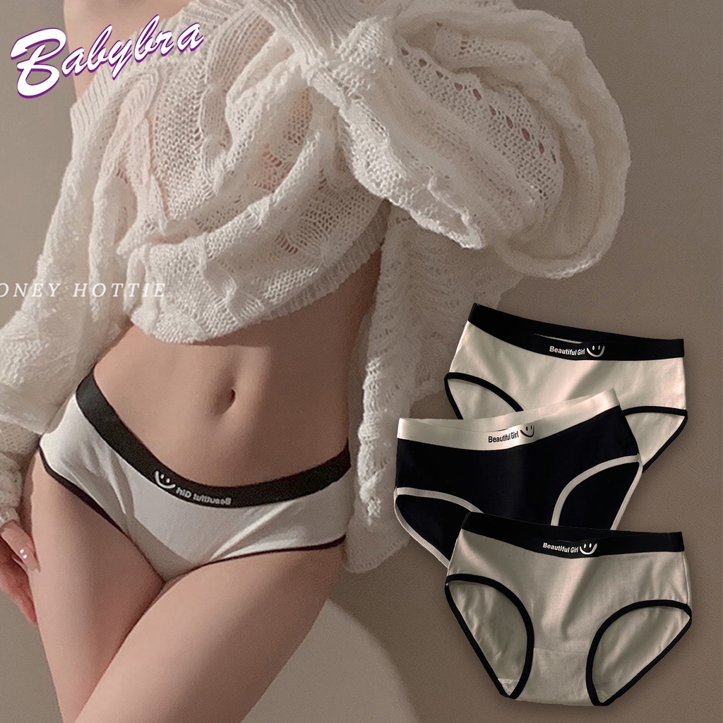 Babybra_Shop กางเกงในผู้หญิง ต้านแบคทรีเรีย รูปทรงทันสมัย ระบายอากาศดี ใส่สบาย หลายสีให้เลือก CBi33