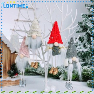 Lontime จี้ตุ๊กตาคริสต์มาส ประดับเลื่อม ขายาว สําหรับแขวนตกแต่งต้นคริสต์มาส