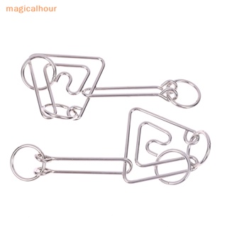 Magicalhour^^ ท้าทายโลหะลวดปริศนาเกมพัฒนาสมองสามเหลี่ยมแหวนของเล่นเพื่อการศึกษา * ใหม่