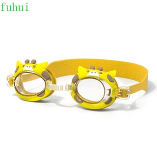 Fuhui แว่นตาว่ายน้ําเด็ก สายรัดยืดหยุ่น วัสดุซิลิโคน ป้องกันรังสียูวี แว่นตาดําน้ํา แว่นตาว่ายน้ํา แว่นตาดําน้ํา แว่นตาว่ายน้ําเด็ก ไม่มีรั่วซึม แว่นตาว่ายน้ํา
