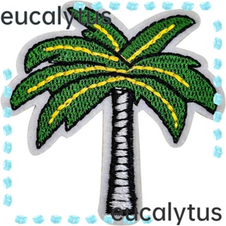 Eucalytus1 แผ่นผ้าโพลีเอสเตอร์ ปักลายต้นมะพร้าวน่ารัก 2.3*2. นิ้ว สําหรับปลูกต้นไม้ 15 ชิ้น