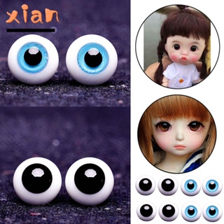 Xianen ดวงตาแก้ว ขนาด 6 มม. 8 มม. 10 มม. 12 มม. 14 มม. สําหรับทําตุ๊กตา BJD DIY