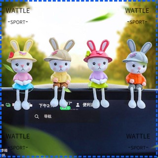 Wattle ฟิกเกอร์กระต่ายน้อย สร้างสรรค์ สําหรับตกแต่งบ้าน 4 ชิ้น ต่อชุด