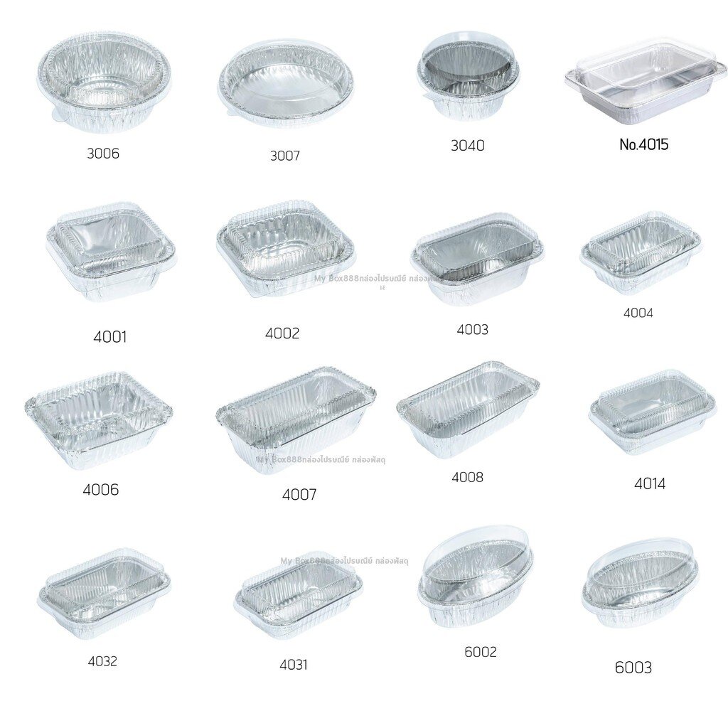 ถาดฟอยล์ พร้อมฝา ทรงเหลี่ยม ทรงกลม ทรงรี เข้าเตาอบได้ เข้าเวฟได้ ยี่ห้อ S&S