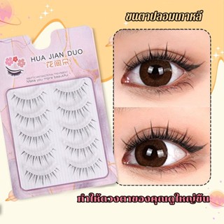 ขนตาปลอม แบบ 3D แบบใส สไตล์แฟรี่ สําหรับผู้เริ่มต้นแต่งหน้า False Eyelashes (475)