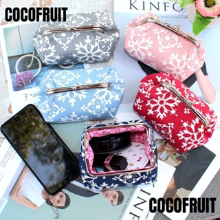 กระเป๋าสตางค์ COCOFRUIT ผ้าแคนวาส ใบสั้น สําหรับใส่เหรียญ ลิปสติก เครื่องสําอาง