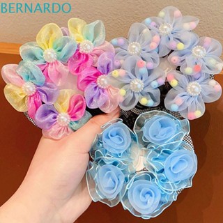 Bernardo เด็ก ตาข่ายซาลาเปา, ตาข่ายมุก ดอกไม้ ตาข่ายผม, ที่มองไม่เห็น Scrunchies หางม้า คลิปรุ้ง บัลเล่ต์ ซาลาเปา ปาร์ตี้