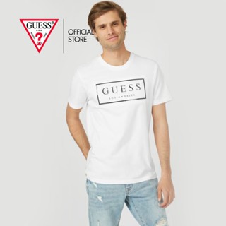 GUESS เสื้อยืดผู้ชาย รุ่น XBRI34KAK90 สีขาว