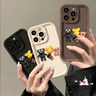 เคสโทรศัพท์มือถือ ลายการ์ตูนหมีน่ารัก 3D สําหรับ Vivo Y36 Y17 Y27 Y35 Y21 Y16 Y15s Y15 Y21s Y91 Y11 Y22 Y51 Y12s Y33 Y15A Y02 Y12 Y20i Y31 Y20 Y30 Y20s Y12i Y91C Y22s Y50