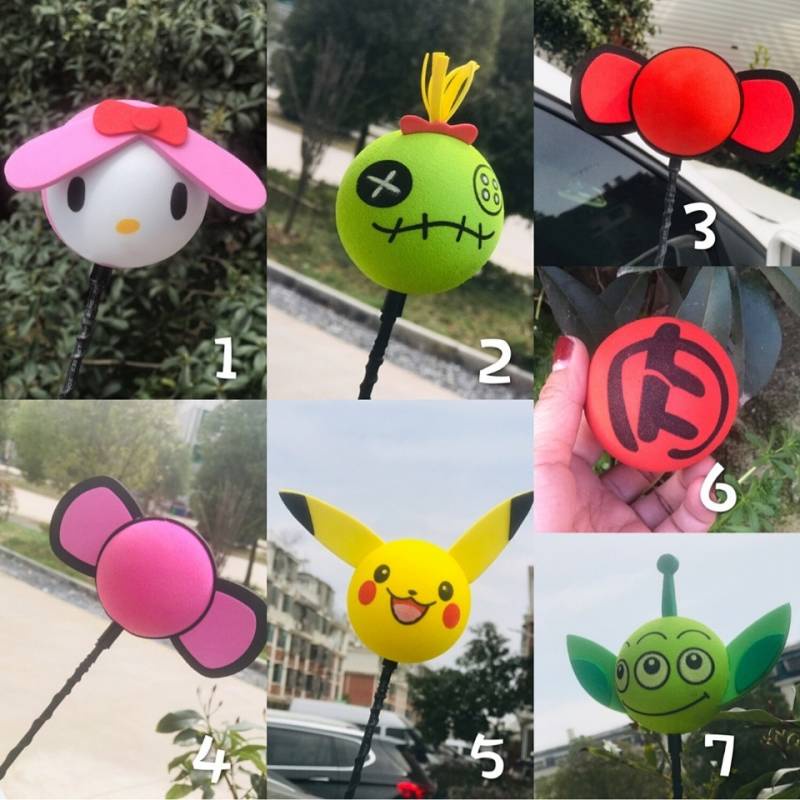 Universal Mini Large Antenna Ball Car Finding Artifact Roof Antenna Ornament Ball Car antenna decora