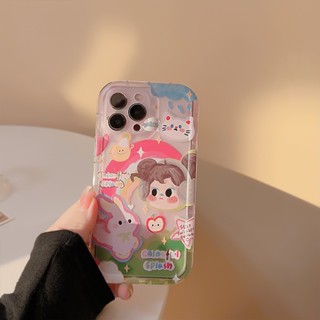 Yiki|เคสโทรศัพท์มือถือ TPU นิ่ม ลายเด็กผู้หญิงน่ารัก สีรุ้ง สําหรับ Motorola E32 E22 G73 G72 E13 2023 G53 G9 Play G23 G13 G22 G10 G20 G30