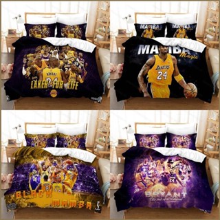 Qy Kobe Bryant 3in1 ชุดเครื่องนอน ผ้าปูที่นอน ผ้าห่ม ปลอกหมอน ห้องนอน หอพัก ซักได้