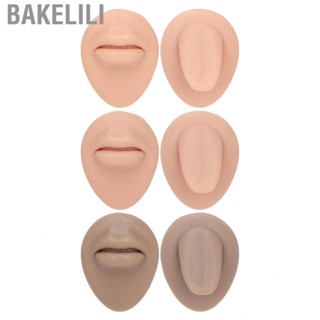 Bakelili Face  Simulated Silicone Mouth Tongue Model Human Lip Stud Display Set