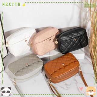 Nextth กระเป๋าสะพายไหล่ หนัง PU ทรงคลัทช์ แต่งสายโซ่คล้อง 5 สี สําหรับสตรี เหมาะกับฤดูร้อน เดินทาง