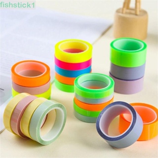 Fishstick1 เทปกาวเรืองแสง เครื่องเขียน 5 เมตร 5 สี สําหรับเด็ก 5 ม้วน