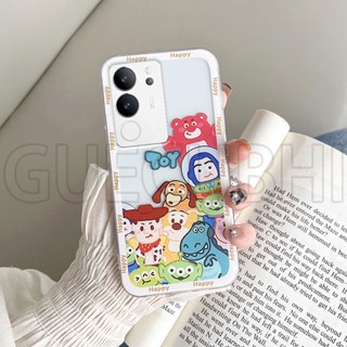 พร้อมส่ง ใหม่ เคสโทรศัพท์มือถือ ซิลิโคนนิ่ม ใส ลายการ์ตูนตลก สําหรับ Vivo V29 5G V29 5G