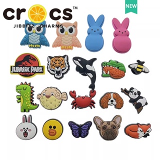 Jibbitz Crocs charm หัวเข็มขัด รูปการ์ตูนสัตว์ นกฮูก กระต่าย อุปกรณ์เสริม สําหรับรองเท้า Crocs 2023