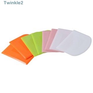 Twinkle เครื่องขูดแป้งโดว์ พลาสติก ขนาดใหญ่ 4.65 นิ้ว x 3.7 นิ้ว ยืดหยุ่น สีชมพู เขียว ขาว ส้ม อเนกประสงค์ สําหรับห้องครัว บ้าน 8 ชิ้น