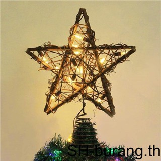 【Buran】สายไฟ Led รูปดาวหวายธรรมชาติ สําหรับตกแต่งต้นคริสต์มาส