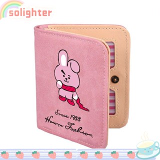 SOLIGHTER กระเป๋าใส่เหรียญ หนัง PU น่ารัก สําหรับผู้หญิง