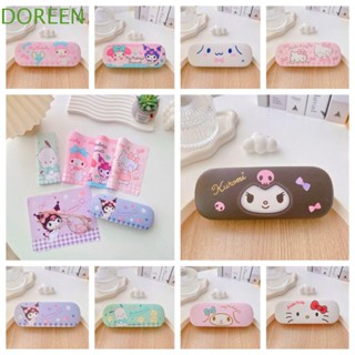 Doreen เมโลดี้ ที่ใส่แว่นตา, การ์ตูน หนัง PU Kuromi แว่นกันแดด เคส, กล่องแว่นตากันแดด ออแกไนเซอร์ ที่ใส่แว่นตาพีซี สุนัข เด็ก