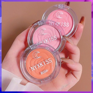 Nyxkiss บลัชออนพาเลท เนื้อแมตต์ สีโมโนโครม สีแดงกุหลาบ เนื้อแมตต์ นุ่ม กลีบดอกไม้ แป้ง บลัชเชอร์ สําหรับแก้ม และคอนทัวร์หน้า