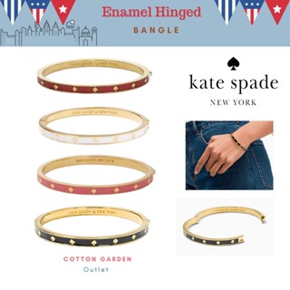 ♠️แท้💯กำไลข้อมือ Spot the Spade Enamel hinged cuff bangle รุ่นยอด ฮิตของเคท Spade ♠️