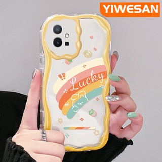 เคสโทรศัพท์มือถือ ซิลิโคนใส กันกระแทก ลายการ์ตูน สีรุ้ง สําหรับ vivo y55 y75 5G y55s 2023 y33s 2023 y33e y52t y30 t1 5G iqoo z6