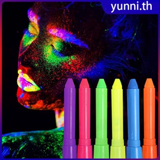 12 สี Luminous Face Paint Crayons เรืองแสงสีดำ Body Paint ชุดเรืองแสง Mardi Gras แต่งหน้าฮาโลวีน MARKER สำหรับเด็ก Yunni